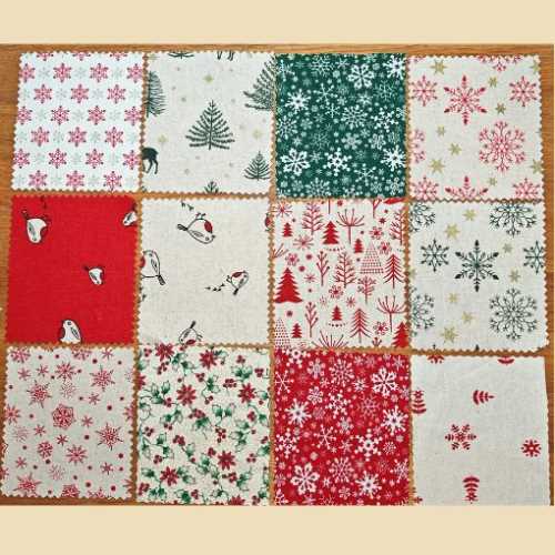 12 Christmas Fabrics Pieces for Quilting Crafts - The Homespun Loft