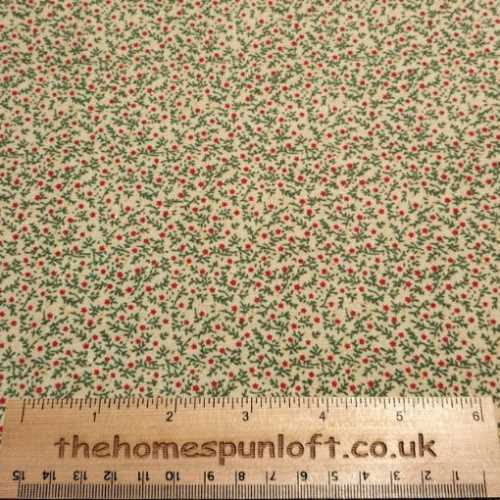 Rich Tan Tiny Flower Print Cotton Fabric - The Homespun Loft