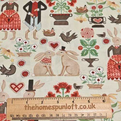 FQ Primitive Hip Hop Hooray Fabric Teresa Kogut - The Homespun Loft