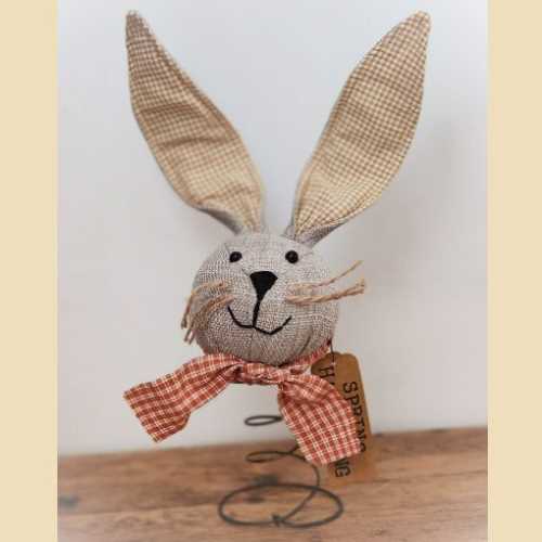 Primitive Country Bunny on Antique Bed Spring - The Homespun Loft