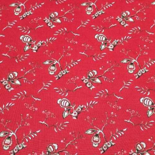 Red Maison Rouge Cotton Quilting Fabric - The Homespun Loft