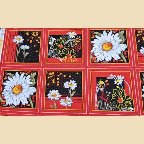 8" x 44" Daisy Craft Quilting Panel Fabric - The Homespun Loft