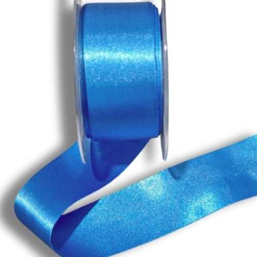 35mm Double Faced Polyester Satin Blue Ribbon - The Homespun Loft