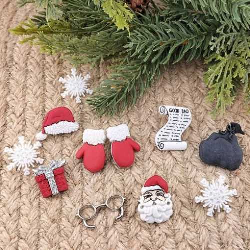 Holiday Collection Waiting For Santa Button Pack - The Homespun Loft