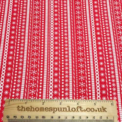 FQ Santa's Workshop Snowflake Christmas Fabric - The Homespun Loft
