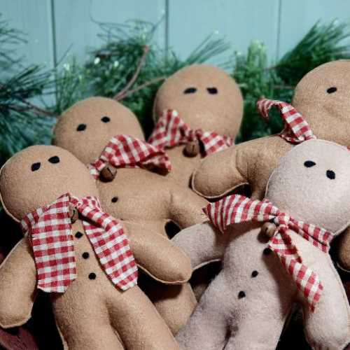 8" Primitive Baked Gingerbread Decoration - The Homespun Loft