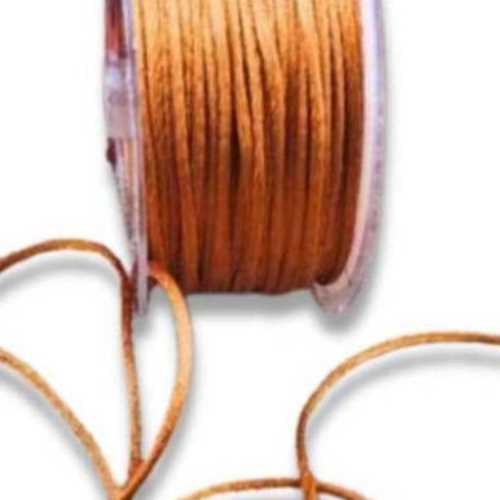 1.5 mm Autumn Fall Burnt Orange Satin Cord - The Homespun Loft