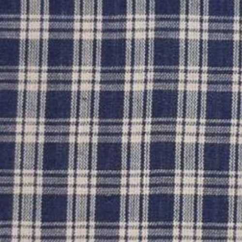 FQ YARD Primitive Navy Tan Homespun Check Fabric - The Homespun Loft