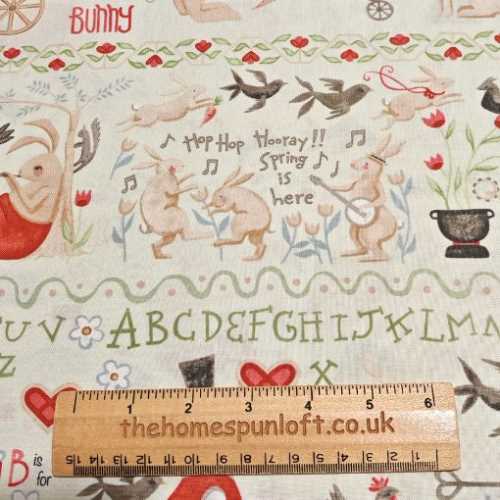 FQ Primitive Hip Hop Hooray Fabric by Teresa Kogut - The Homespun Loft