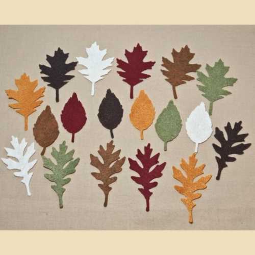 18 FELT Autumn leaf Die Cuts Crafts Halloween - The Homespun Loft