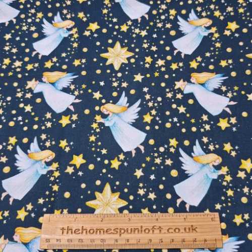 FQ WIDE Christmas Rose and Hubble Angel Stars - The Homespun Loft