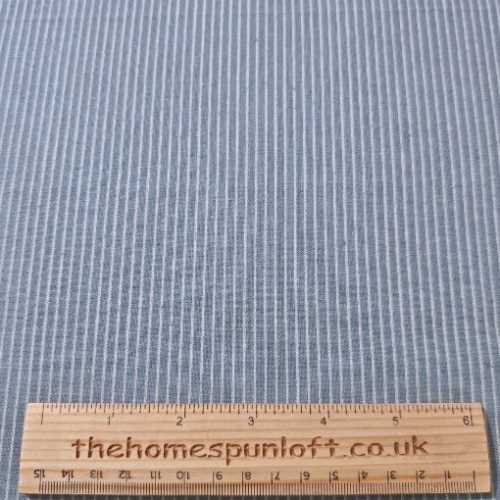 Brushed Cotton Shaker Blue Homespun Stripe Fabric - The Homespun Loft