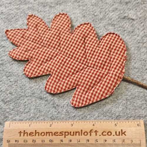 Handmade Homespun Quilted Fabric Oak Leaf Autumn - The Homespun Loft