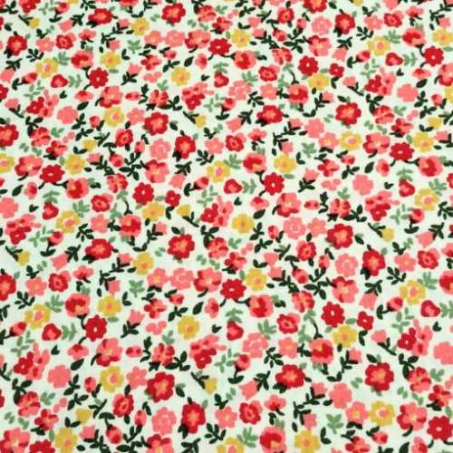 FQ Bright Summery Flower Cotton Quilting Fabric - The Homespun Loft