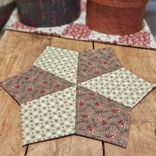 Civil War Quilted Candle Mug Table Mat - The Homespun Loft