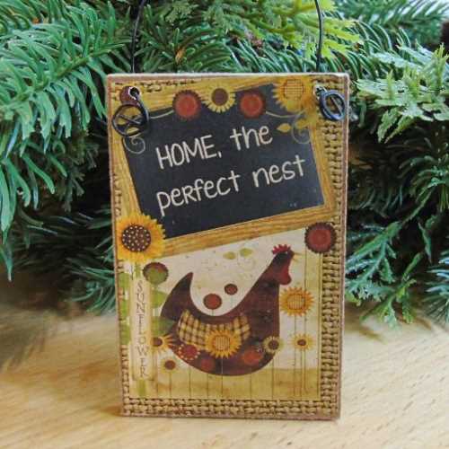 Home The Perfect Nest Prim Country Chicken Sign - The Homespun Loft