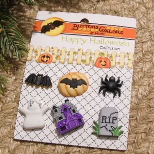 Spooky Happy Hauntings Halloween Autumn Buttons - The Homespun Loft