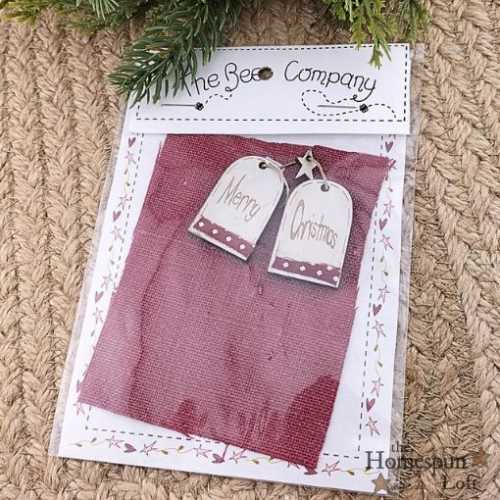 Primitive Merry Christmas Wooden Tags - The Homespun Loft