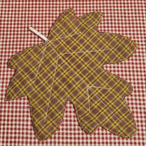 Handmade Quilted Fabric Maple Leaf Autumn Check - The Homespun Loft