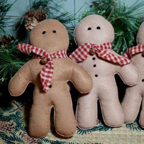 8" Primitive Baked Gingerbread Decoration - The Homespun Loft