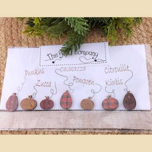 Primitive Wooden Pumpkin Buttons - The Homespun Loft