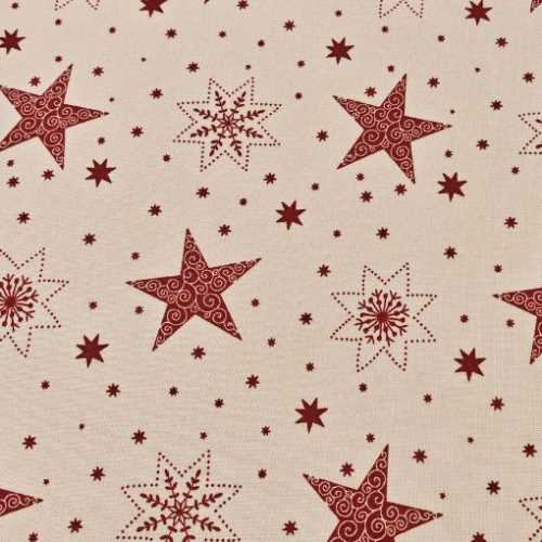 FQ WIDE Rose and Hubble Christmas Star Fabric - The Homespun Loft