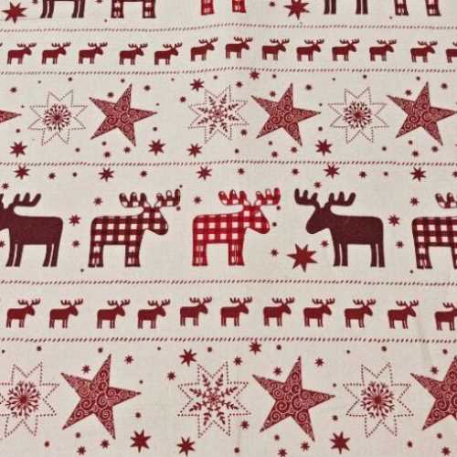FQ WIDE Rose and Hubble Christmas Reindeer Fabric - The Homespun Loft