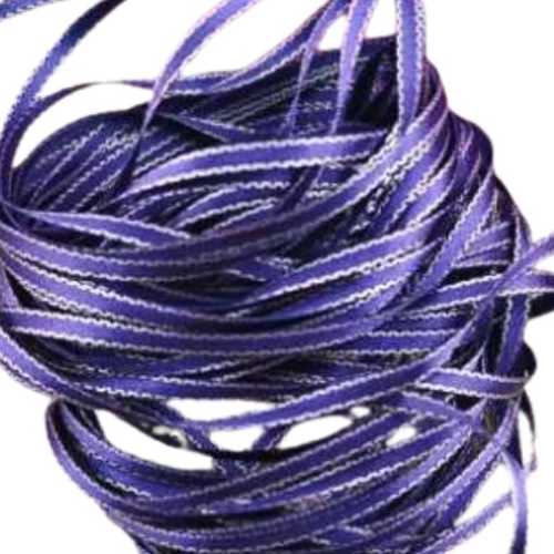 3mm Purple and Silver Ribbon - The Homespun Loft