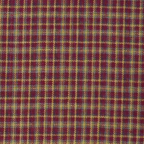 Primitive Burgundy Mix Homespun Check Fabric - The Homespun Loft