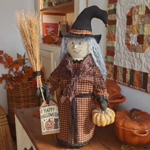 18" OOAK Handmade Primitive Halloween Witch - The Homespun Loft