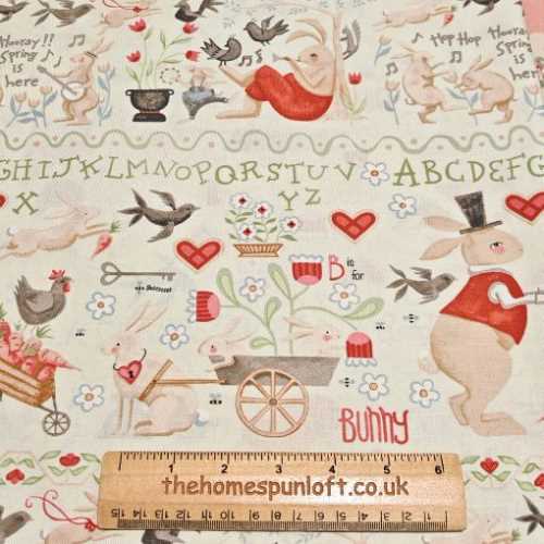 FQ Primitive Hip Hop Hooray Fabric by Teresa Kogut - The Homespun Loft