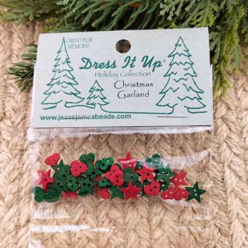 Christmas Garland Mini Hearts and Stars - The Homespun Loft