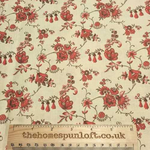 FQ Rich Cream Maison Rouge Cotton Quilting Fabric - The Homespun Loft