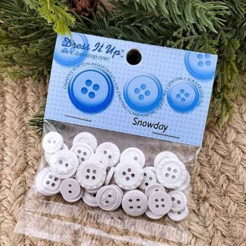 Snowday Winter White Button Pack - The Homespun Loft