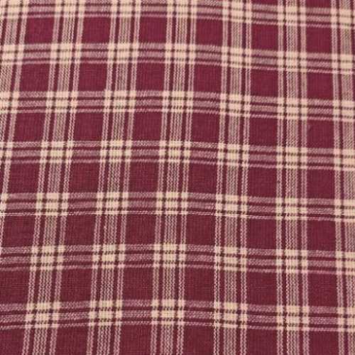 Primitive Burgundy Check Homespun Fabric - The Homespun Loft