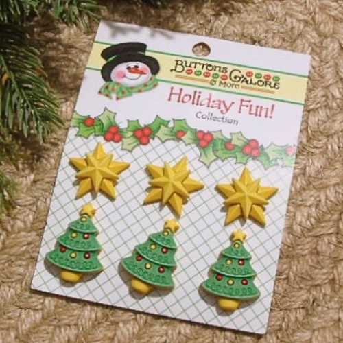 Holiday Fun Christmas Star of Wonder Button Pack - The Homespun Loft