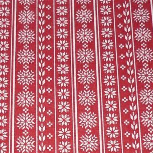 FQ Christmas Red and Cream Cotton Quilting Fabric - The Homespun Loft