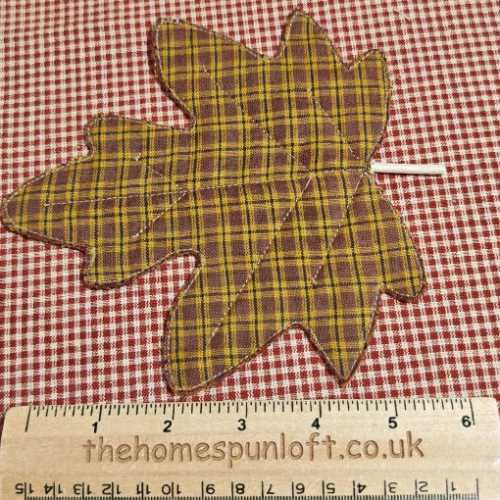 Handmade Quilted Fabric Maple Leaf Autumn Check - The Homespun Loft
