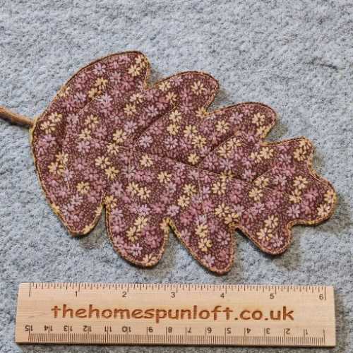 Handmade Quilted Floral Fabric Oak Leaf Autumn - The Homespun Loft