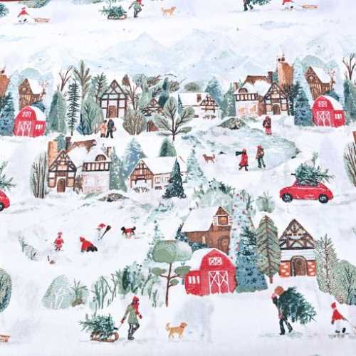 FQ Christmas Wintertale Border Fabric by AGF - The Homespun Loft