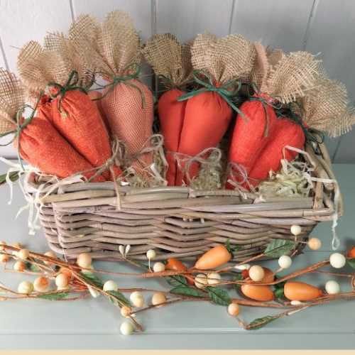 Bunch of 3 Primitive Spring Carrot Bowl Fillers - The Homespun Loft