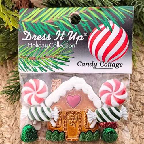 Christmas Gingerbread Cottage and Candy Buttons - The Homespun Loft