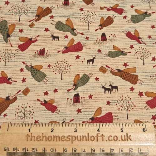 2 x Primitive Peace in the Country Fabric Pieces - The Homespun Loft